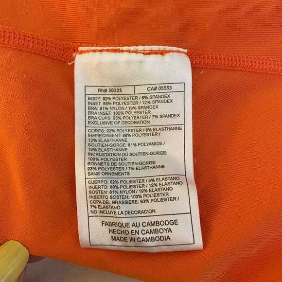 Nike FitDry Tangerine Workout Tank Top with built in Bra - Picture 3 of 6